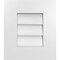 Ekena Millwork Vertical Surface Mount PVC Gable Vent: Non-Functional, w/ 3-1/2"W x 1"P Standard Frame, 14"W x 16"H GVPVE14X1601SN - alternate 1